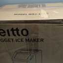 Aeitto Nugget Ice Maker Countertop, 55lbs/24H Ice Machine with 3.6L Water Tank&3.2Lbs Ice Basket, Self-Cleaning Pebble Ice Maker with Stainless Steel Housing for Home Office and Party, Black