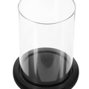 3 Pcs Tall Glass Candle Holder Wedding Centerpiece Clear Glass Candle Tube With Wood Base