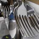 Mikasa Harmony 45-Piece Silverware Set, 18/10 Stainless Steel Cutlery for 8, Includes Forks, Knives, Spoons, and 5-Piece Serving Utensils Set