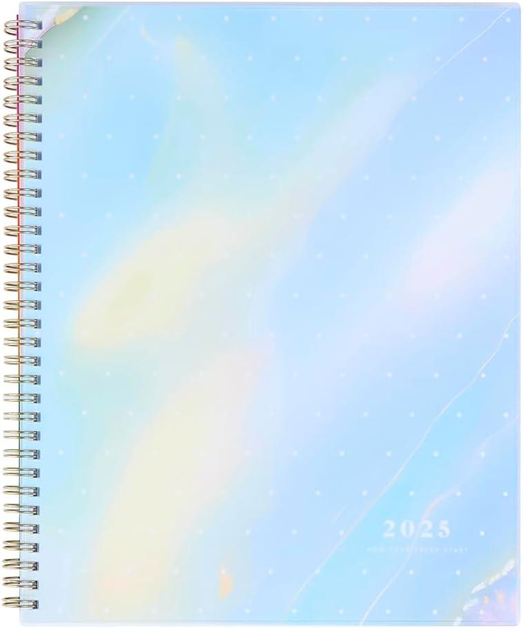 Organized by Happy Planner Dated 12-Month Planner, Jan.Dec. 2025 Daily, Weekly, and Monthly Planner, Big Size, Horizontal Layout, Opal Dreams, 72 Pages, 12 Dividers, 2 Sticker Sheets, 9" x 11"