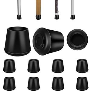 1-1/4 Round Rubber Chair Leg Tips Caps, Chair Leg Floor Protectors Furniture Legs Caps Non Slip Reduce Noise for Hardwood Floors (Black, 8 Pack)