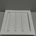 PATIKIL 8x8 Inch Aluminum Vent Cover, Louver Shutter Exhaust Fan Louvered Vent Automatic Gravity Square Grill Self-Closing Vent Cover for Greenhouse Industrial Exhaust HVAC System, White