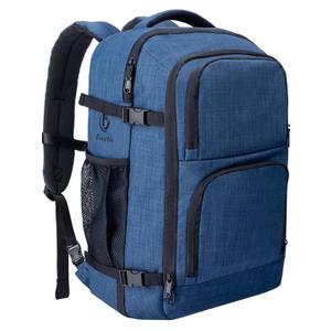 Dinictis Travel Backpack Carry on Flight Approved, Backpack Suitcase for Travel, Personal Item Travel Bag fits 17 inch Laptop-Blue