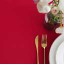 FOLINS&HOME Red Square Tablecloth 54 x 54 Wrinkle Free Waterproof Polyester Table Cloths, Spillproof Heavy Duty and Washable Table Cover for Party, Banquet, Indoor and Outdoor-Rectangle/Oblong