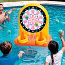 SLOOSH 2-in-1 Fun Pool Toys Set for Kids, Inflatable Dart Board & Ring Toss Game, Pool Floats Water Game Toys for Beach Yard Outdoor Ball Play, Party Birthday Gift for Kids Teen Adult