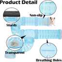 2Hamster Tubes Kits, IBEQUEM Hamster Tunnel Adventure External Pipe, Transparent DIY Creative Connection Cage & Accessories, Hamster Wheel for Pet Mouse Rat Small Animal (Blue)