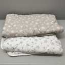 Baby Blanket 2 Pack, Soft Cozy Toddler Comforter Quilted with Grey and White Star Print, Ultra Soft and Comfortable Down Alternative Crib Comforter, 39x47 Inches