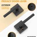 Asidrama 8 Pack Black Privacy Door Handles, Door Lever with Door Knobs Indoor for Bedroom or Bathroom, Heavy Duty Door Handles Interior with Locks for Left Right Sided Doors