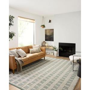 Loloi Angela Rose Colton Collection CON-03 Ivory/Sage 7'-6'' x 9'-6'', .38" Pile Height, Area Rug