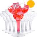 JOYIN 36 pcs Clear Plastic Martinni Glasses, 12 oz Disposable Plastic Margarita Cups, plastic champagne glass, cocktail Cup for Fiesta, Taco Night, and Mexican Themed Party Supplies