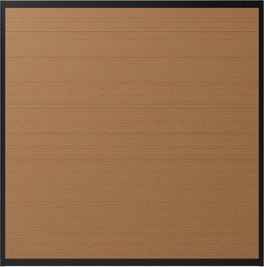 WamBam Composite Privacy Fence Panel, 6ft Walnut Brown