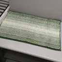 BSICPRO Bath Mat Rug for Bathroom Non Slip 20 x 32 Inches Water Absorbent Chenille Bathroom Floor Mats Machine Washable (Green)