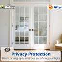 Frosted Glass Window Privacy Film with Ice Vein Texture, Static Cling UV Blocking Removable Covering, Decorative Frosting Film for Home Office Bedroom Door, Clear, 29.5 x 78.7 Inches