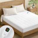 Homemate Heated Mattress Pad TwinXL Size, 5 Heated Setting Coral Fleece Electric Mattress Pad Twin XL, Bed Warmer with Dual Controller & Auto Off 10 Hours, Fit Up to 21 Inch, 80"x39"