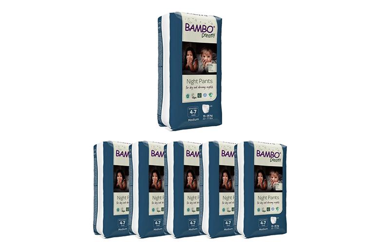 Night Pants Unisex Bambo Dreamy 15 to 35kg (Pack 6×10 Un, 4-7 Years)