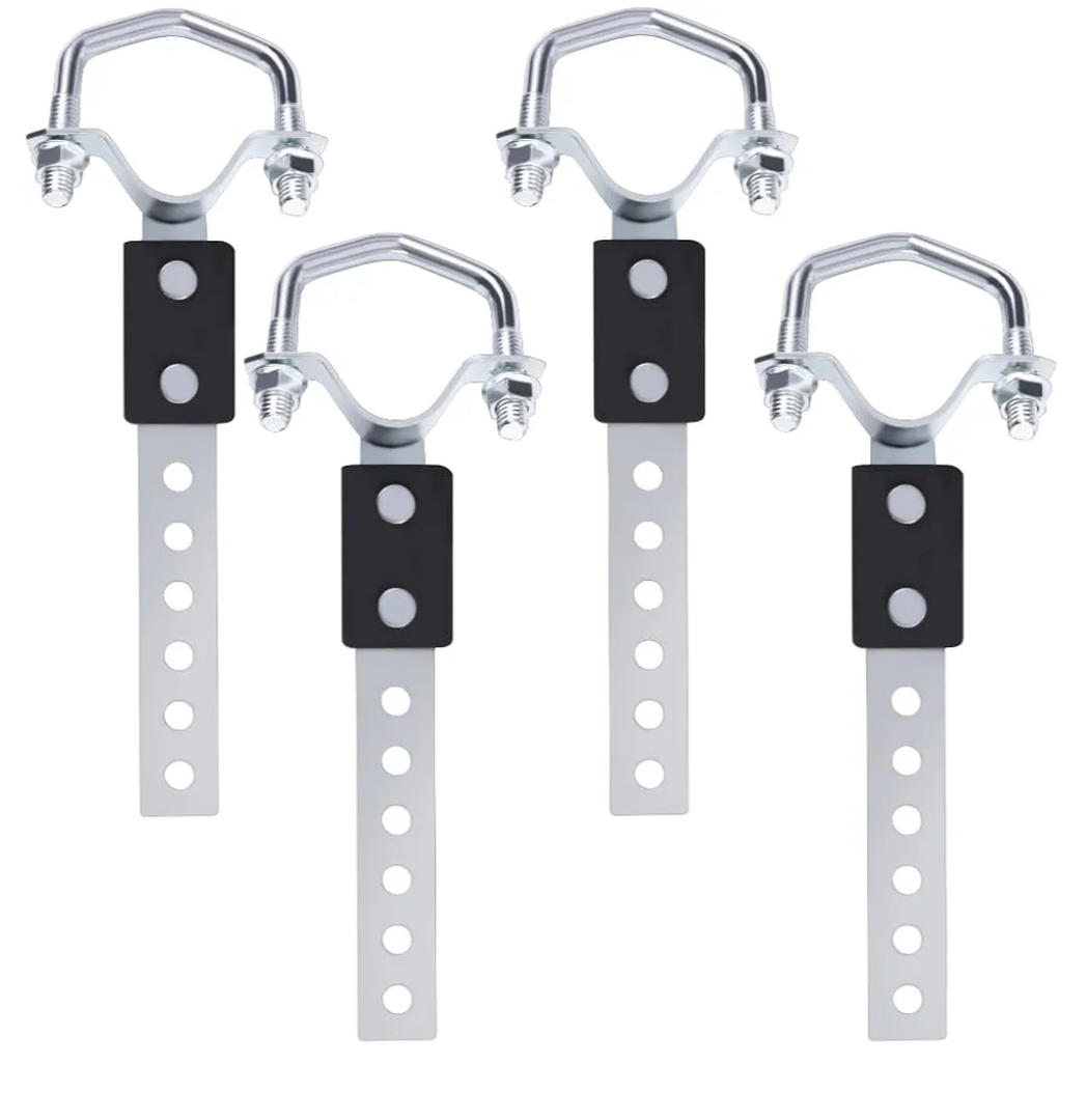 4pcs Heavy Duty Muffler Exhaust Hangers，Universal Exhaust Flexible Swivel Tail Pipe Hanger with Heavy Reinforced Rubber Pad,Heat Resistant Exhaust Insulator for Cars, SUVs & Trucks