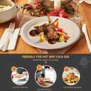Gezond 250pcs Disposable Paper Plates Set, Compostable Party Supplies, Biodegradable Dinnerware Include Paper Plates, Cocktail Napkins, Utensils for Party, Picnic, 50 Each