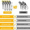 CPLIRIS Outdoor Landscape Lighting, LED Spot Lights Kit for Garden, Yard, House, Lawn, Tree, Flags, Fence Use, Warm White 2700k-3300k, IP67 Waterproof & Connectable - 4 Pack