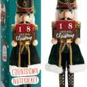 THE TWIDDLERS 12-Inch Wooden Nutcracker Christmas Decor with Days Countdown - Decorative Advent Christmas Nutcracker Figures, Nutcracker Christmas Decorations, Cascanueces de Navidad with Gift Box