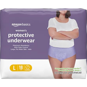Postpartum Incontinence Underwear for Women, Maximum Absorbency with Bladder Leak Protection, Fresh Protection, Disposable, Large, Lavender, 18 Count