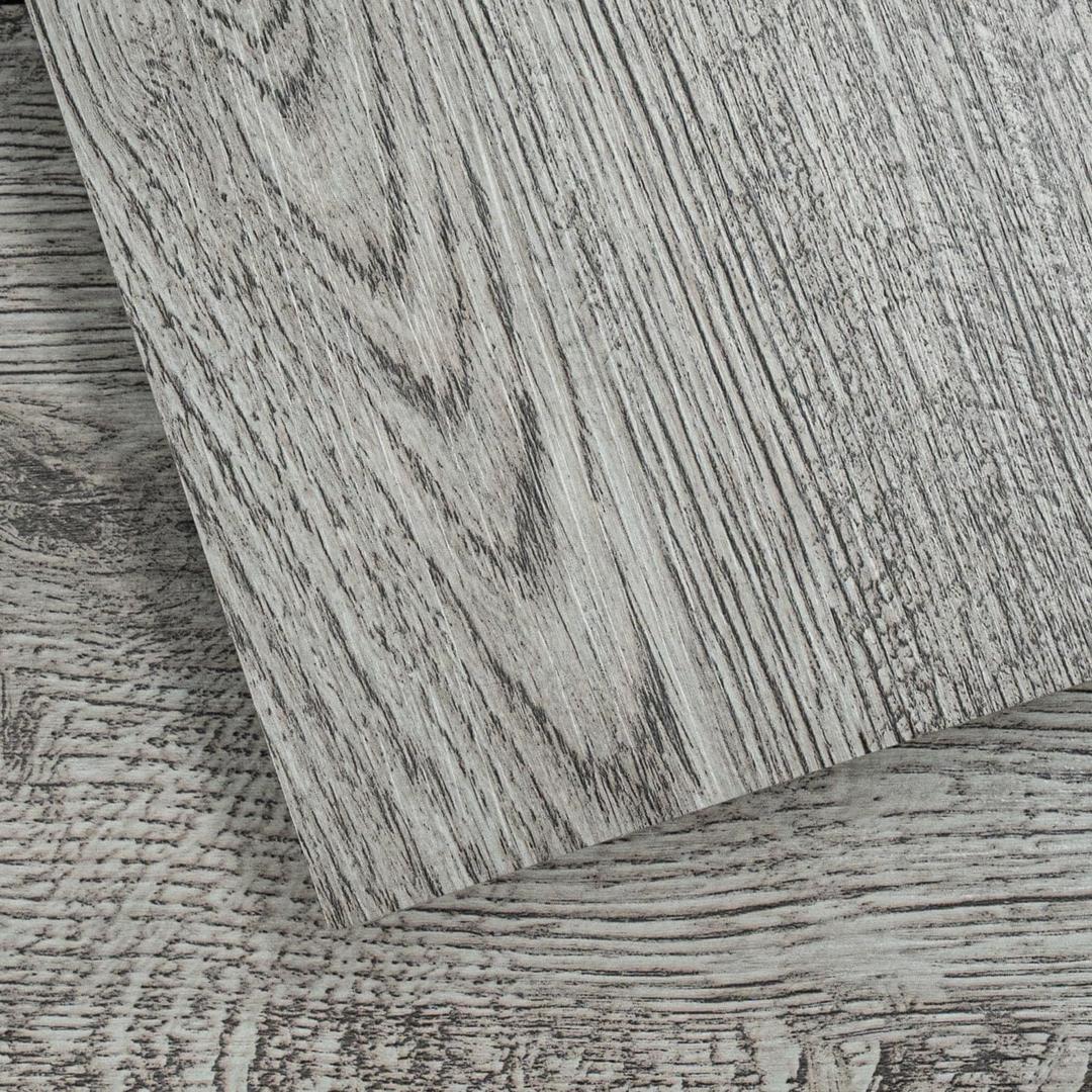 VallisCo Peel and Stick Vinyl Flooring 36 Pack 54 Sq.Ft, Waterproof Vinyl Flooring Peel and Stick for Office, Living Room, Bathroom, Kitchen - Unique Design Easy to Install Floor Light Gray