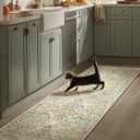 Washable Runner for Hallways Kitchen Rug: 2'6"x8' Runner Rugs Stain Resistant Non Slip Low Pile Soft Carpet Runners Rug for Entryway Indoor Kitchen Hallways Bedroom Beside Laundry Room