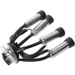 Milking Cluster, 240CC Stainless Steel Rubber Thick Cow Milking Cluster with A Hook, Tough Strong Structure Cow Milk Collector, Smooth Milk Cup Set for Vacuum Pump Milking Machine