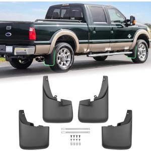 Mud Flaps for 2011-2016 Ford F250/F350-F550 Super Duty with Fender Flares(Single Rear Wheels) Splash Guards Mudguards Truck Accessories Front & Rear 4Pcs