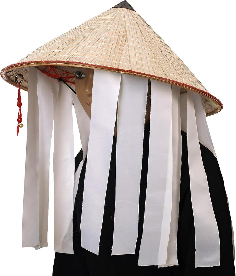 Japanese Swordsman Samurai Anime Cosplay White Hat