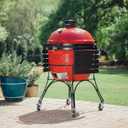 Kamado Joe Durable Aluminum Folding Side Shelves with Accessory Hooks, Pair of 2, Fits Big Joe 24-inch Charcoal Grill and Smokers in Black, Model BJ-ALUMN