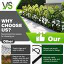 Decorative Garden Fence, 21.67ft(L) x 17in(H) Metal Fencing, 20 Pack, Black, Classic Style, Animal Barrier, Garden Border