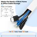 126in Cord Hider Kit, TV Wire Covers for Wall, Paintable Cable Management Kit, Cable Cover for Mounted TV, Hide Wires Along Wall, Brown Cord Cover, 8xL15.7in W0.95in H0.55in