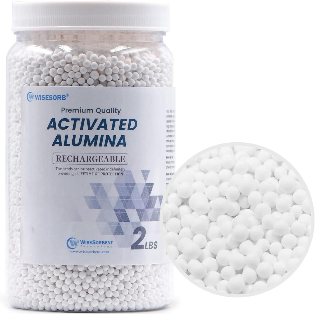 Wisesorb 2 LBS Activated Alumina, Alumina Desiccant Great for Filament Drying, Reusable Dessicant Dehumidifiers Desiccant Moisture Absorber Prevent Wet Filament