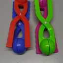 JEEFUD Snowball Maker Snow Ball Toys Games with Handle for Kids Outdoor Winter Snowball Fight Maker Tool Clip- Winter Snow Toys for Toddlers Kids Ages 4-7,4 Pack(Blue,Magenta, Red, Green)