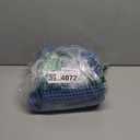 IM HOME Waffle Bath Mat Set 2 Piece Blue,Woven Modern Bath Rug Mats, Absorbent Non Slip Bath Floor Mat, Soft Washable Boho Bath Rugs with Tassels for Bathroom, Bedroom, Kitchen,Tub