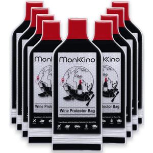 (All-Around Protection) 9 PACK Reusable Bottle Travel Protector Bags, Leakproof Bottle Sleeves for Suitcase, Airplane, Safe and Durable Bubble Wrap