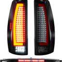 Tresound Tail Light + 3rd Brake Lamp for Chevy Avalanche 2007 2008 2009 2010 2011 2012, Third High Mount Stop Light Rear LED Taillight Assembly, 22739264, 25885679, 15120540, 1228-0126, 923-264