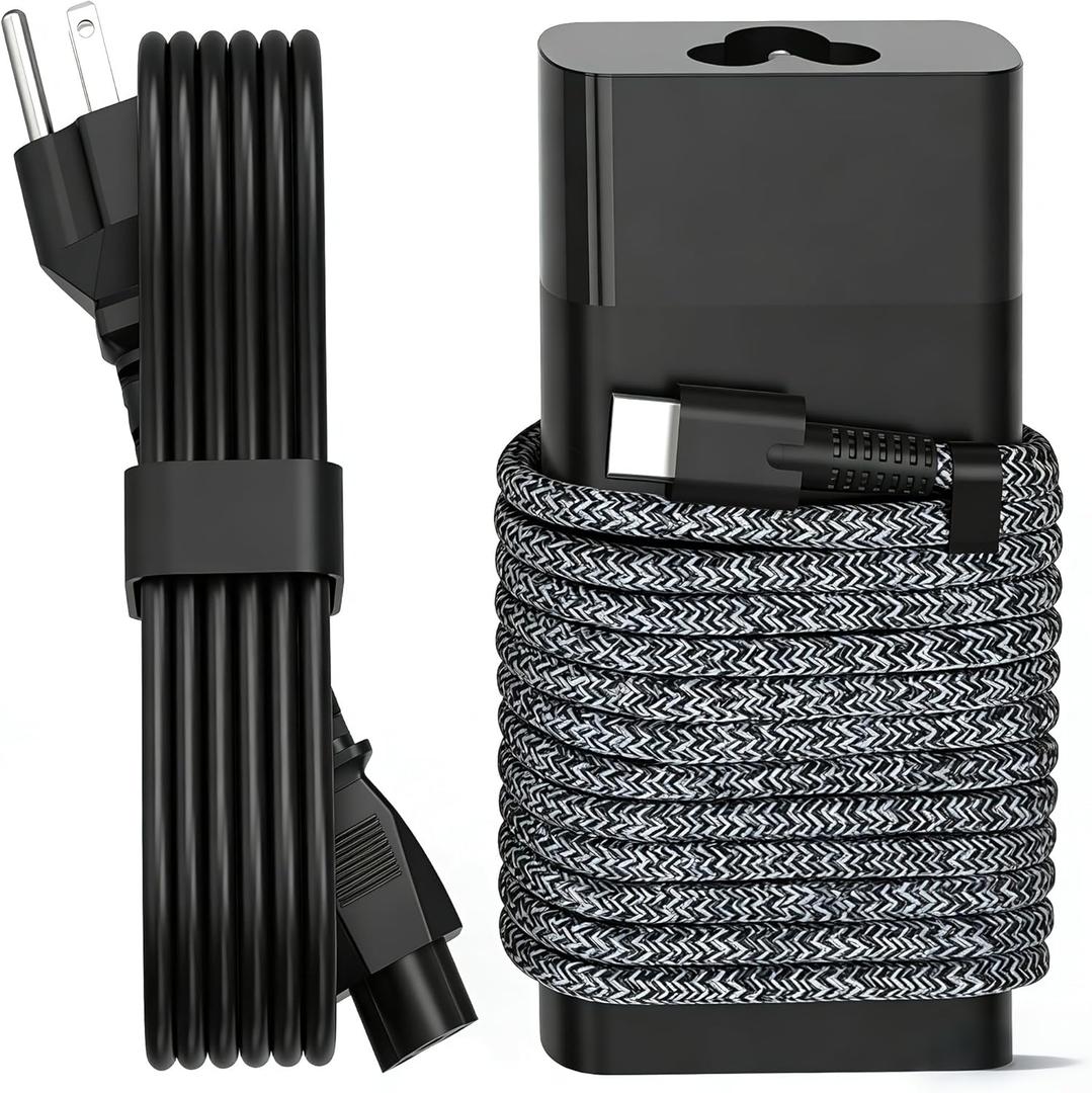 65W USB C Laptop Charger Compatible with HP Spectre X360,Spectre,Elitebook x360,Elitebook,Envy,Omnibook,Chromebook,Dragonfly,Elite x2,Zbook,ProBook Travel Type C AC Adapter Power Cord Supply