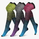 CHARMKING Compression Socks (3 Pairs) Knee High Compression Sock for Women & Men Stockings for Running, Cycling,Athletic, L/XL