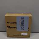 YASONIC Corner Adhesive Shower Caddy, with Soap Holder and 12 Hooks, Rustproof Stainless Steel Bathroom Organizer, No Drilling Wall Mounted Rack, White, 3-Pack