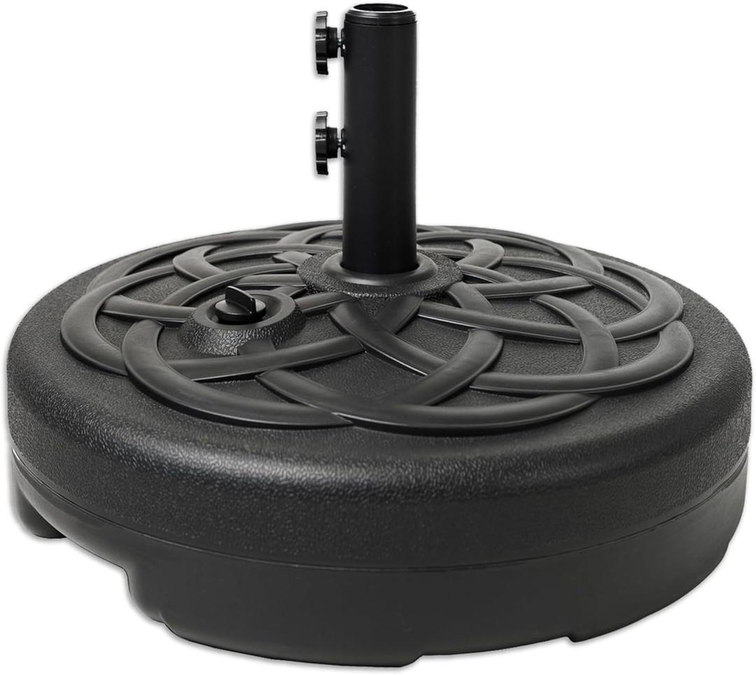 C-Hopetree 112 lb Heavy Duty Water Fillable Base Stand for Patio Outdoor Market Table Umbrella, Black