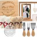 Wedding Gifts, Bride Gifts Engagement Gifts for Couples Anniversary Mr and Mrs Gifts for Groom Picture Frame Glass Ornament Cutting Boards Cheese Knives, Etc