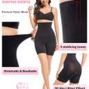 High-Waist Seamless Shapewear Shorts, No-Roll Waistband, Tummy Control for Daily Wear, M-4XL (Black)