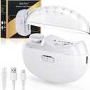 Electric Nail Clipper, 3-in-1 Automatic Nail Clipper, 2 Speed Automatic Nail File Toenail Trimmer with LED Light, Polishing and Nail Debris Collection, for Baby, Kids, Adults and Seniors (White)