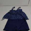 Aqua Eve Two Piece Women's Tankini Swimsuits Blouson Swim Tank Top with Shorts Modest Bathing Suits 20W