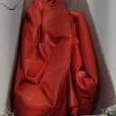 QPAU Blow up Inflatable Toddler Travel Bed with Sides, Toddler Air Mattress for Camping, Traveling, Hotel, or Home Use, Hand Pump Included (Red)