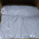 WHITE-5FT Tablecloth Fitted Table Covers for  Rectangle Tables - Water Resistant Washable Fabric Polyester Table Clothes for Parties, Trade Show, 3 Pack