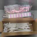 Meonum Mini Greenhouse with Grow Light, 23.6" L x 15.7" W x 19.6" H Portable Greenhouse with Waterproof Bottom Mat, Timer, 3 Light Color Mode for Indoor Outdoor Seed Starter Tray (Mini House Shape)