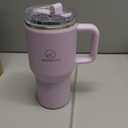 Gpeng 30/40/50 oz Tumbler with Handle, Water Bottles with Straw Lid, Insulated Stainless Steel Travel Mug Cup Holder Friendly, Keep Drinks Cold or Hot for Hours