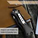 MADSABRE 8.5" Cool Double Blade Pocket Knife, Camping Folding Knife with Clip and Aluminum Handle, Hunting Survival EDC Hiking Tools, Gifts for Men
